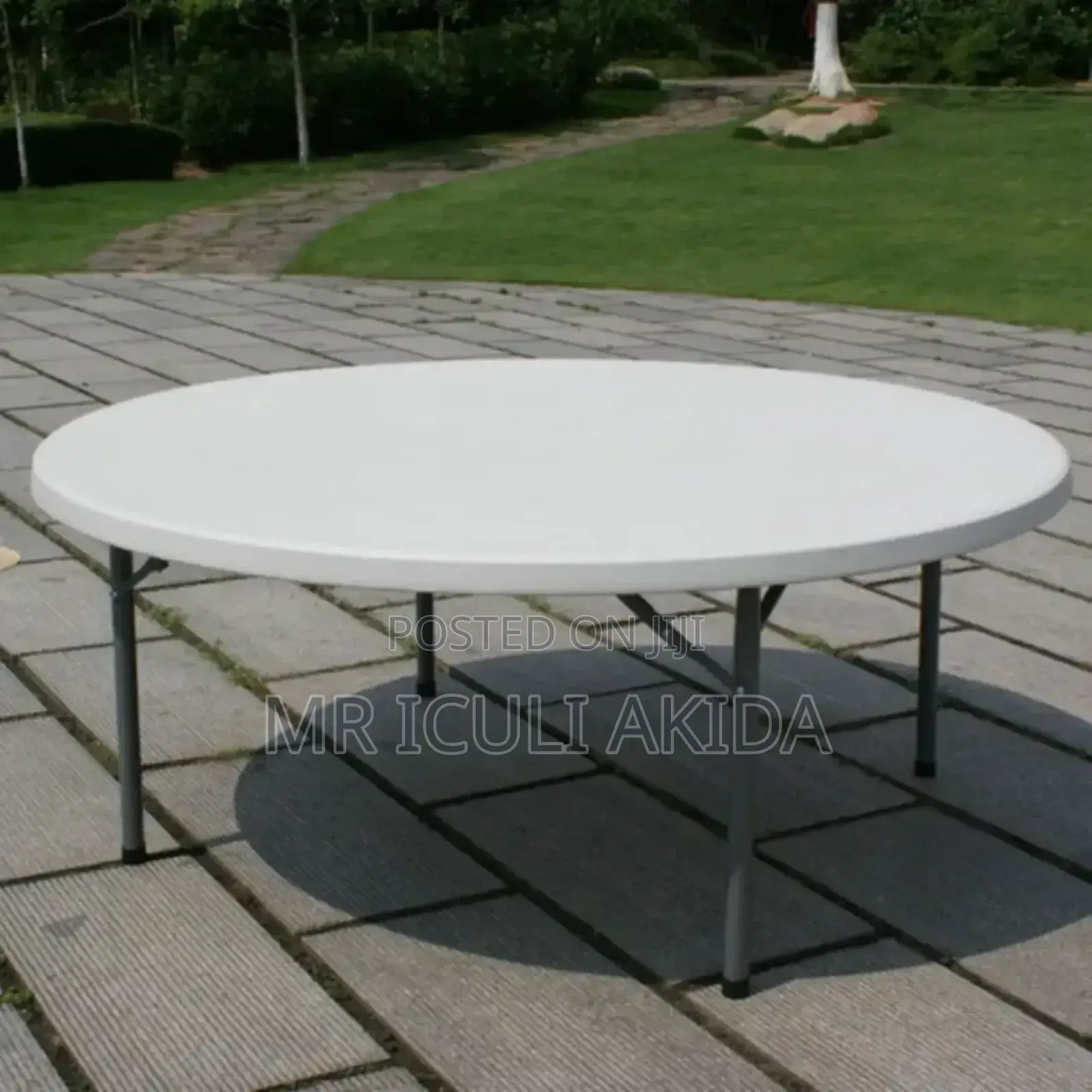 10-12seater Round Aluminium Legs Folding Exhibition Table