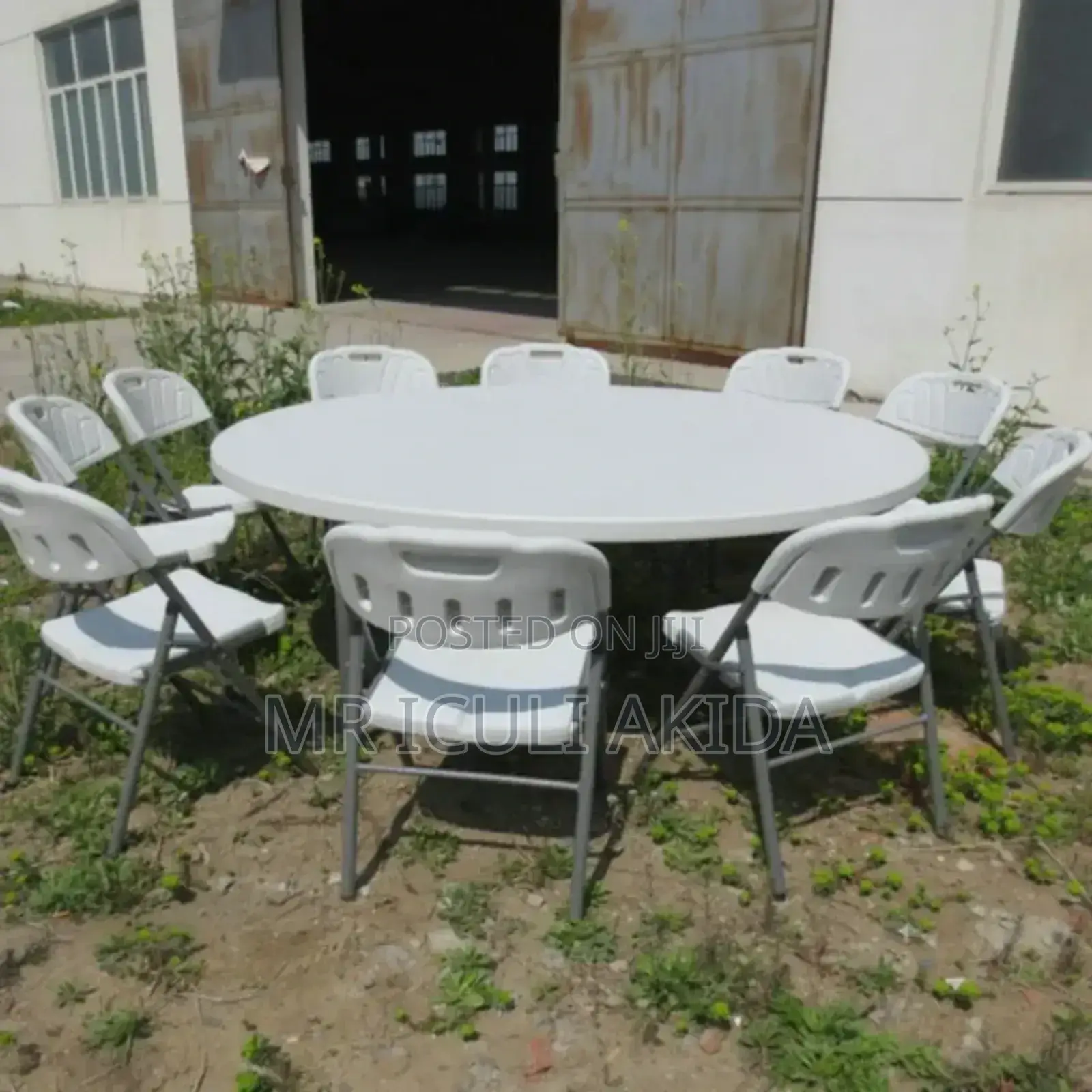 10-12seater Round Aluminium Legs Folding Exhibition Table
