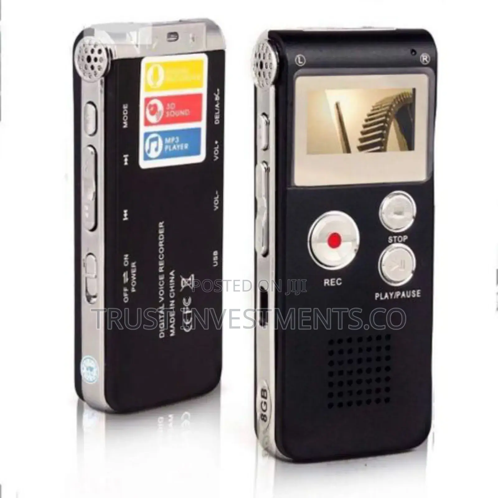 Rechargeable 8GB 650HR Digital Audiovoice Recorderdictaphone