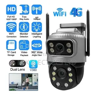 6 Mgpixels V380 Pro 4G Sim Card IP Camera Dual Lens Wireless