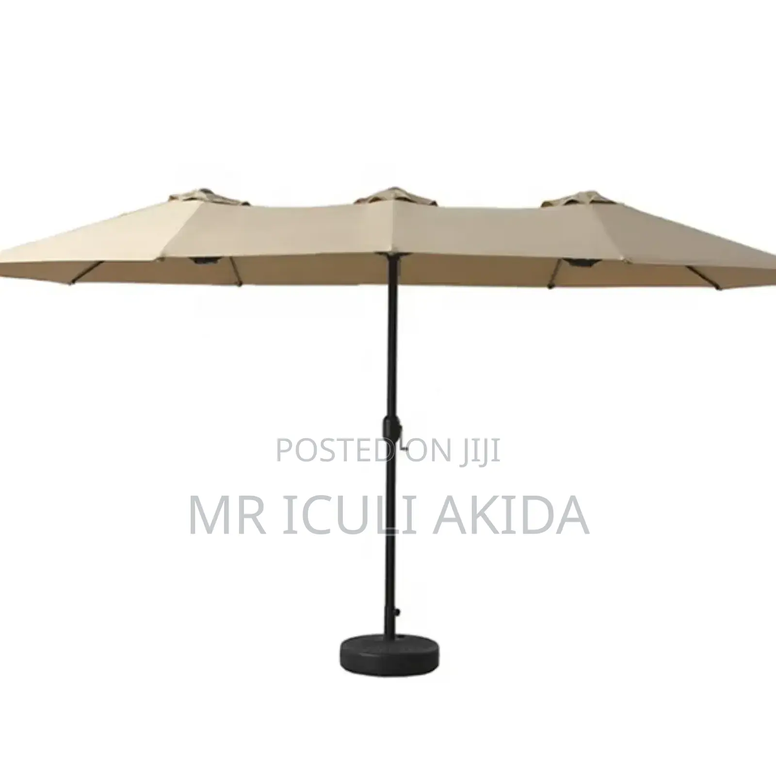 15ft/5mtr Phivilla Garden Parasol Umbrella With Solar Lights