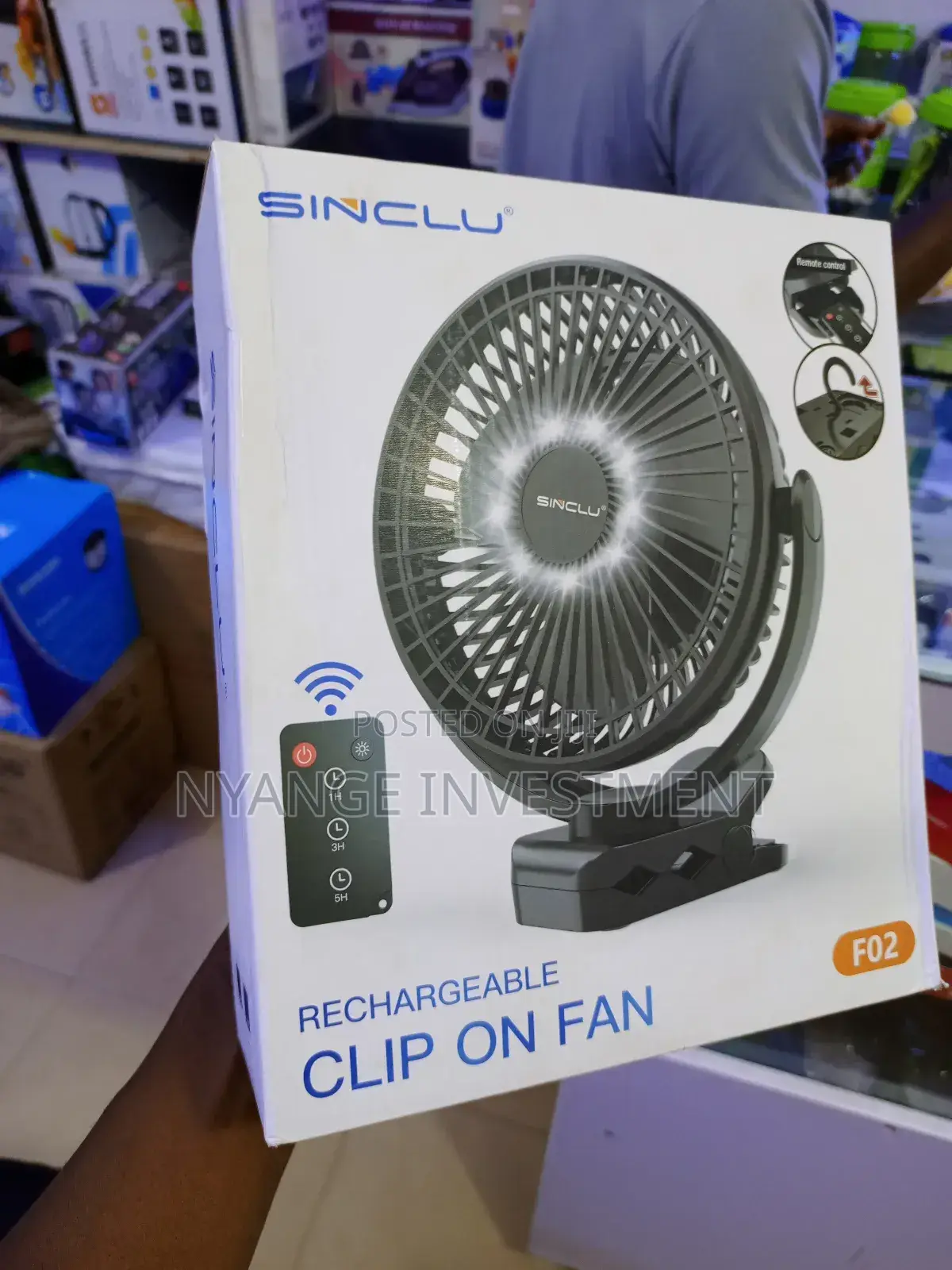 Rechargeable Clip on Fan With a Remote.