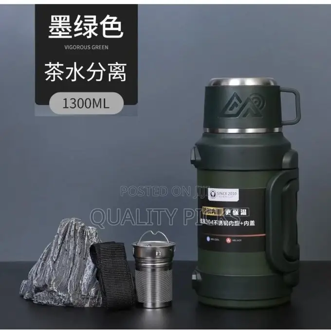 2 Liters Tea Water Separation Travel Vacuum Flask Outdoor