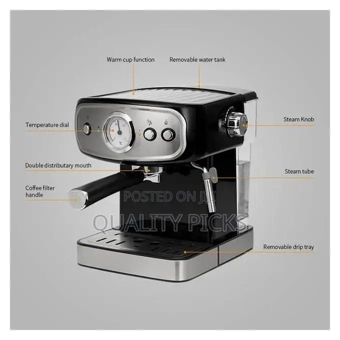 UNIQUE Espresso Cappuccino Machine 850W Pressure Vaporizer