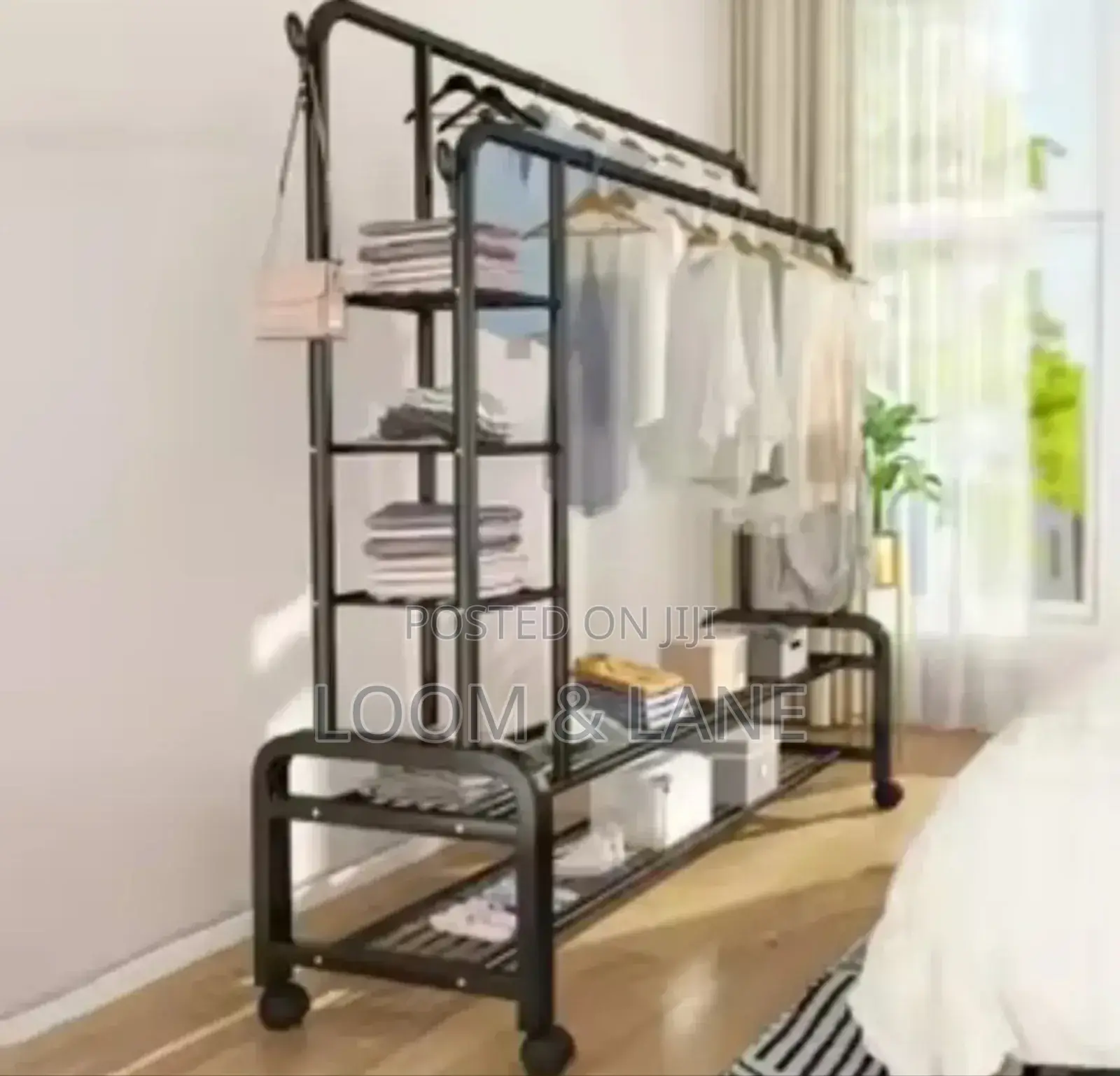 Free Standing Multifunctional Garment/Shoes Rack