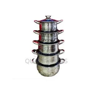 10 Piece Stainless Steel Serving Dishes and Cookware Pots