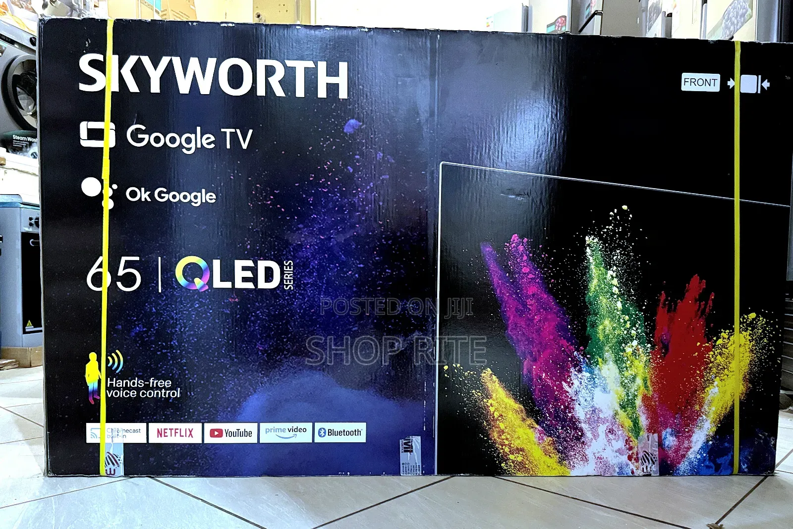 New Skyworth 65inch Smart Qled TV 3yrs Warranty