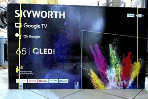 New Skyworth 65inch Smart Qled TV 3yrs Warranty