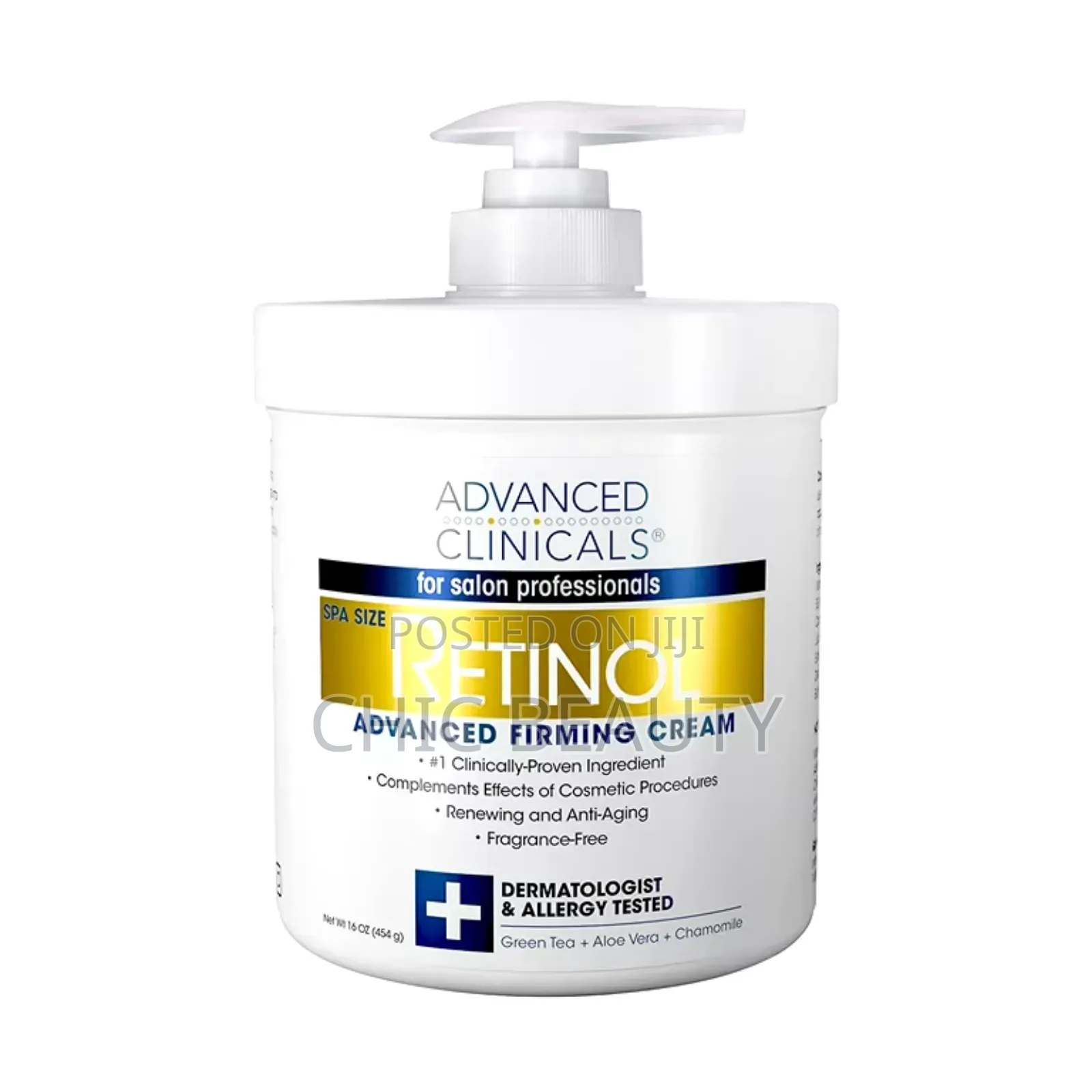 Advanced Clinicals Retinol Skin Firming Cream Fragrance Free(454g)