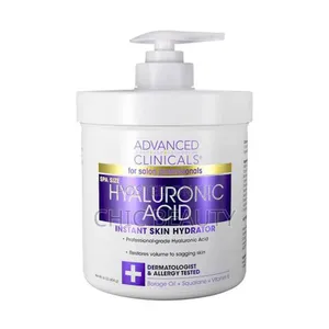 Advanced Clinicals Cream Hyaluronic Acid,Instant Skin Hydrator 454g