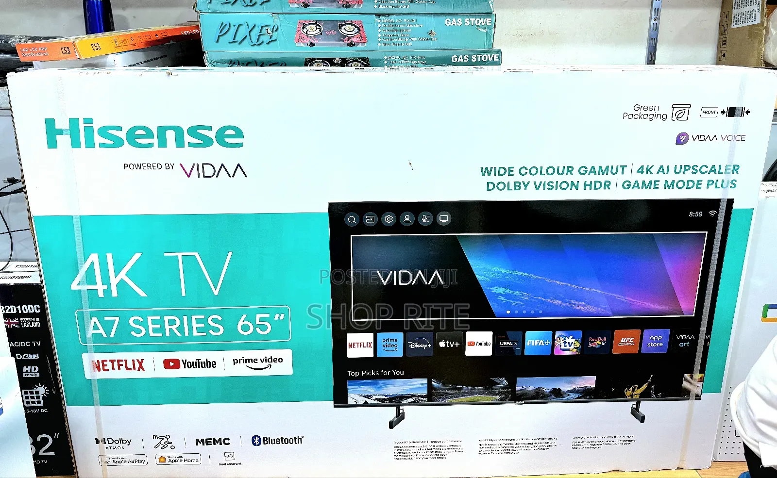 Hisense 65inches Smart Vida TVS A7 Series