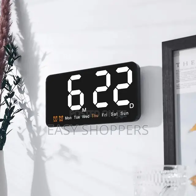 Digital Wall Clock Alarm With Calendar