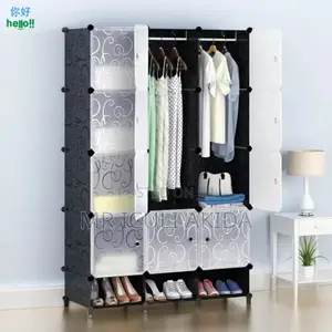 Dustproof Plastic DY Storage Cabinet/Wardrobe WTH Shoe Rack