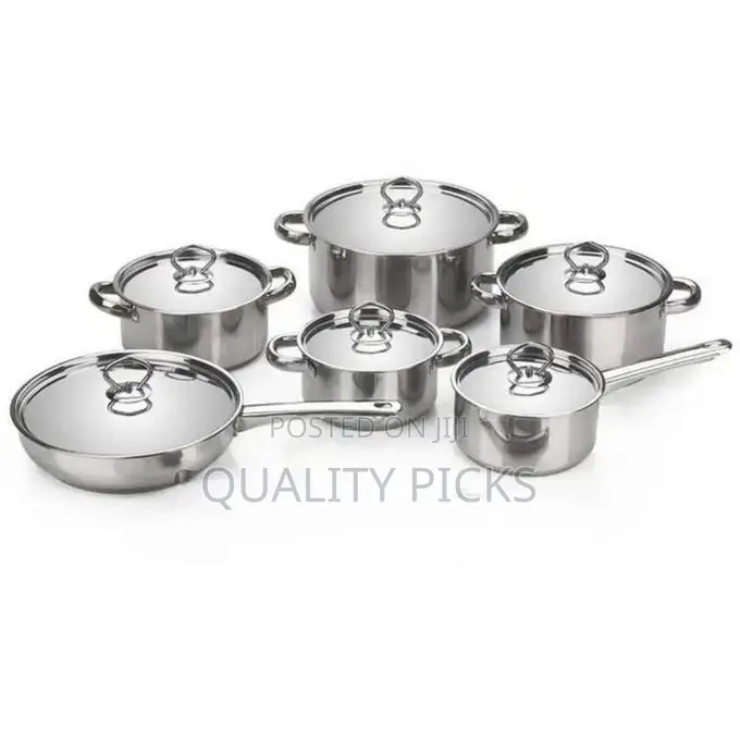 15 Pieces of Stainless Steel Saucepans Pots Cookware Set
