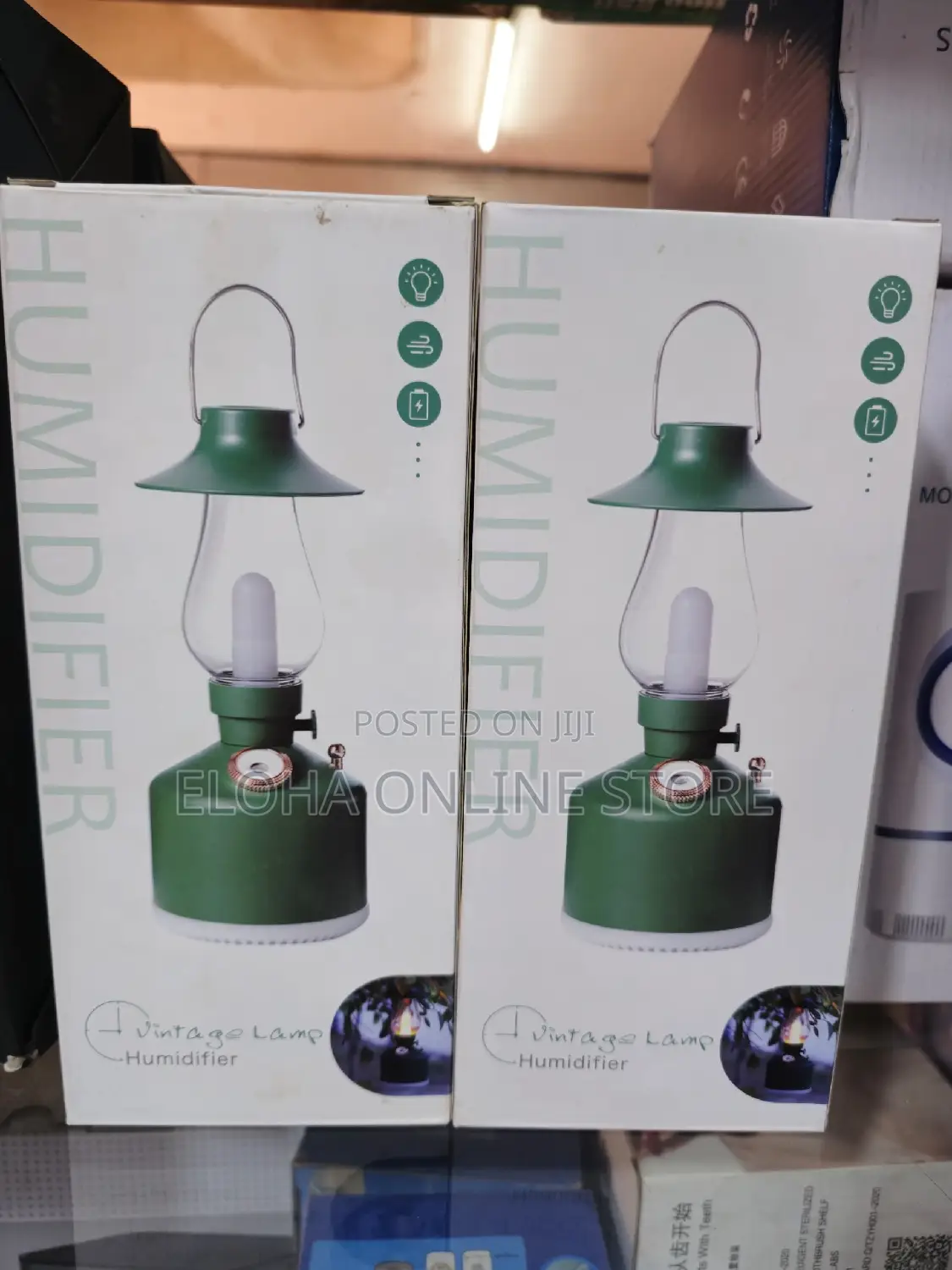 Rechargeable Retro Kerosene Lamp Humidifier With LED Light