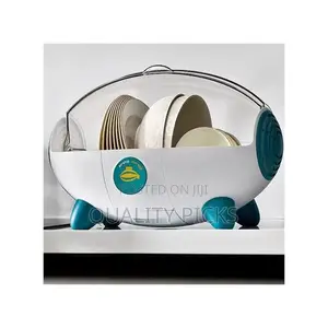 Oval Kitchen Counter Cups Plates Dish Storage Shelf Rack