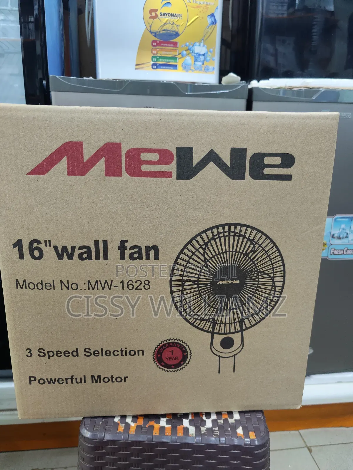 Mewe Wall Fan MW-1628/Mewe Wall Mounted Fan