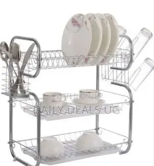 Metallic 3 Layer Dish Rack