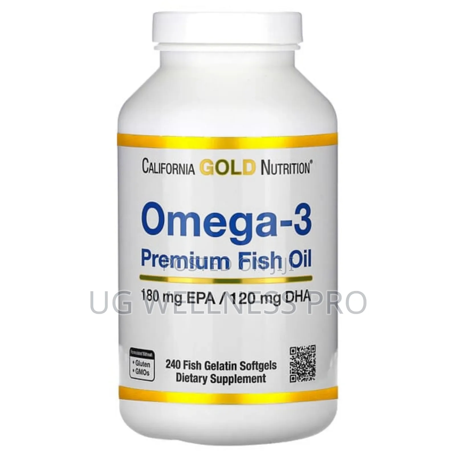 California Gold Nutrition, Omega-3, Premium Fish Oil, 240