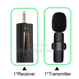 Double Wireless Lavalier Microphone With AUX Pin