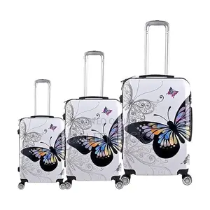 3 Piece Spinner Luggage Set 4 Wheel Luggage Travel Bags