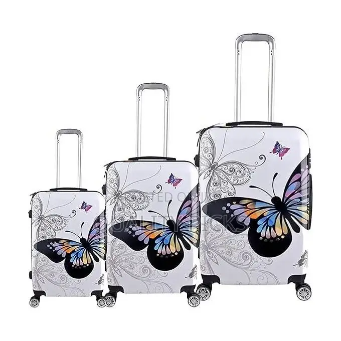 3 Piece Spinner Luggage Set 4 Wheel Luggage Travel Bags