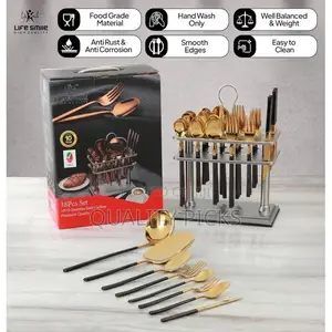 Life Smile Cutlery Set 38-Piece 18/10 Steel Spoon Set