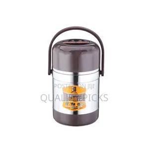 Steel Food Flask,Lunch Box 2 Litres - Silver