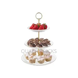 3 Tier Glass Serving Cake Stand - Colourless