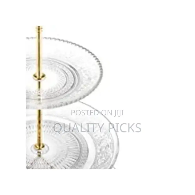 3 Tier Glass Serving Cake Stand - Colourless
