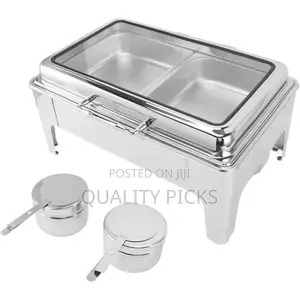 9L Double Compartment Rectangular Buffet Warming Tray