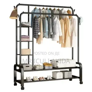 Photo - Modern Metal Durable Clothes Hanger WTH Shoe Rack Space