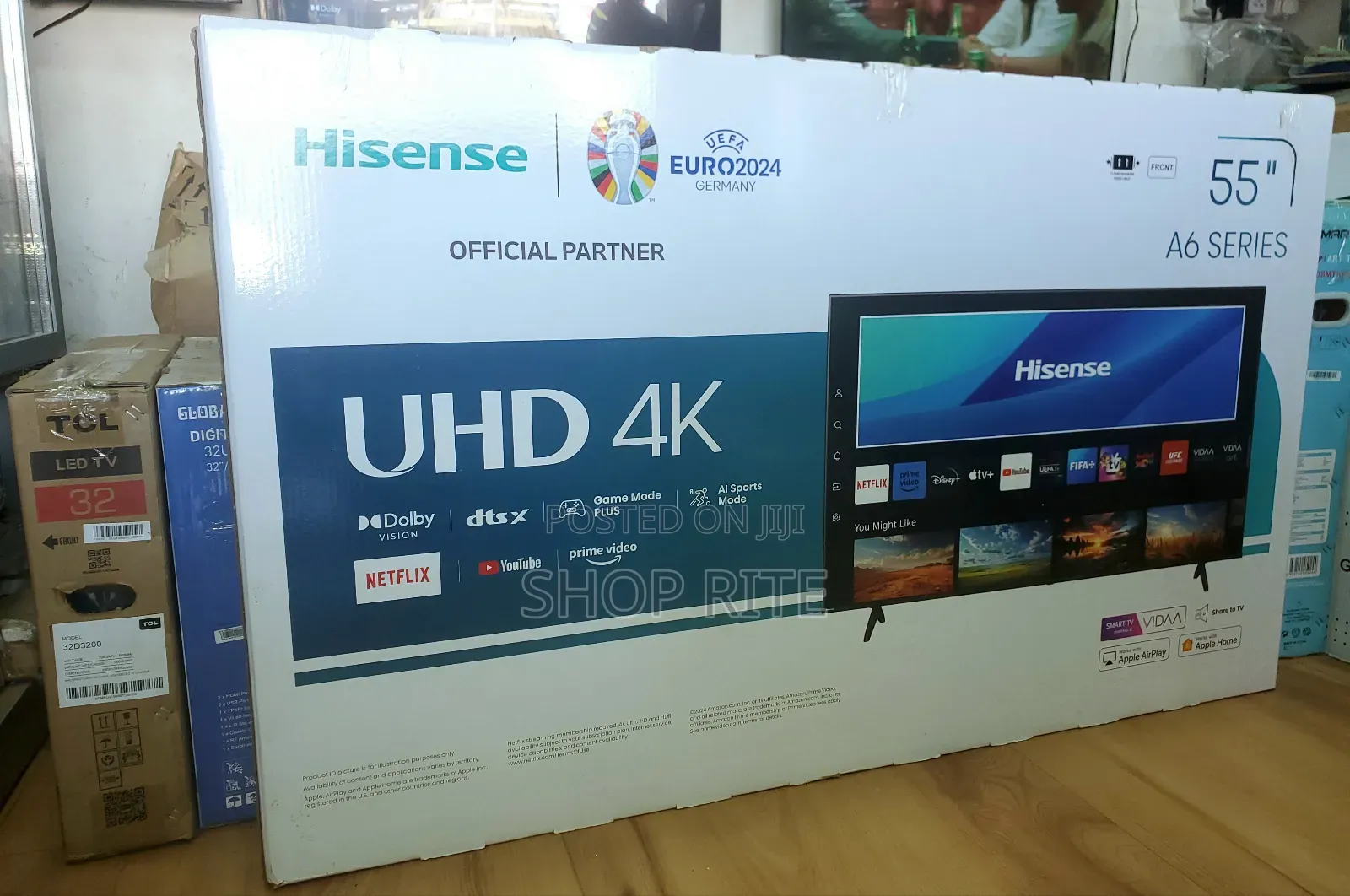 Hisense 55inches Uhd A6 Series Smart TVS 3yrs Warranty