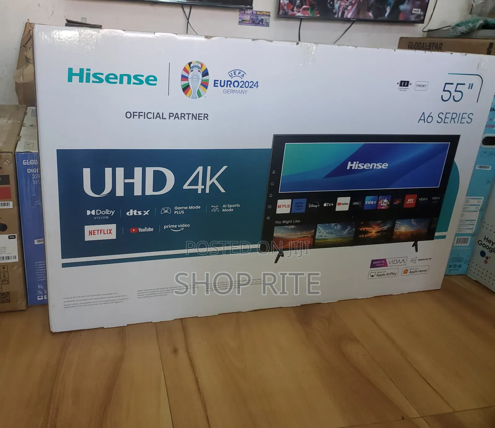 Hisense 55inches Uhd A6 Series Smart TVS 3yrs Warranty