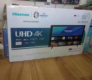 Hisense 55inches Uhd A6 Series Smart TVS 3yrs Warranty