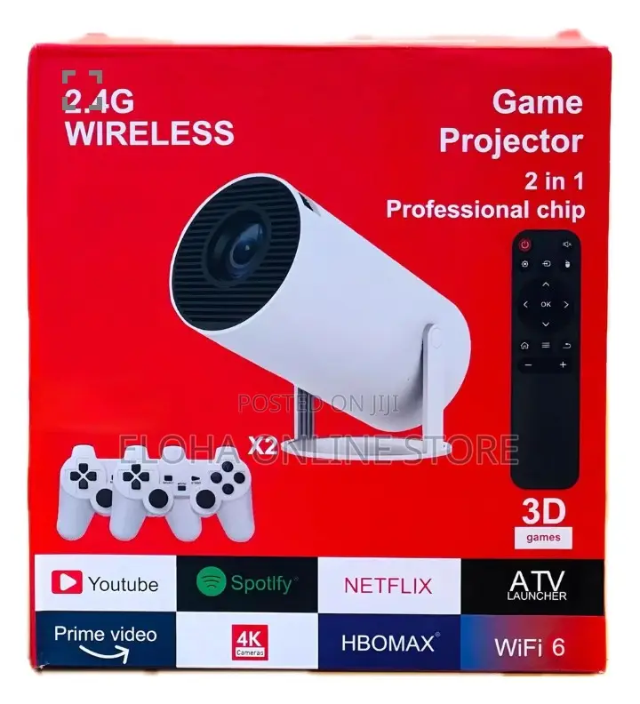 2 In 1 Portable Projector HD Gaming Console
