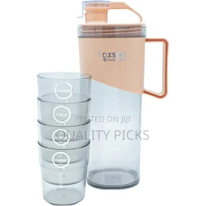 Jug With Glass Set Pitcher Water Jug Set 1.6 L With 4 Cups