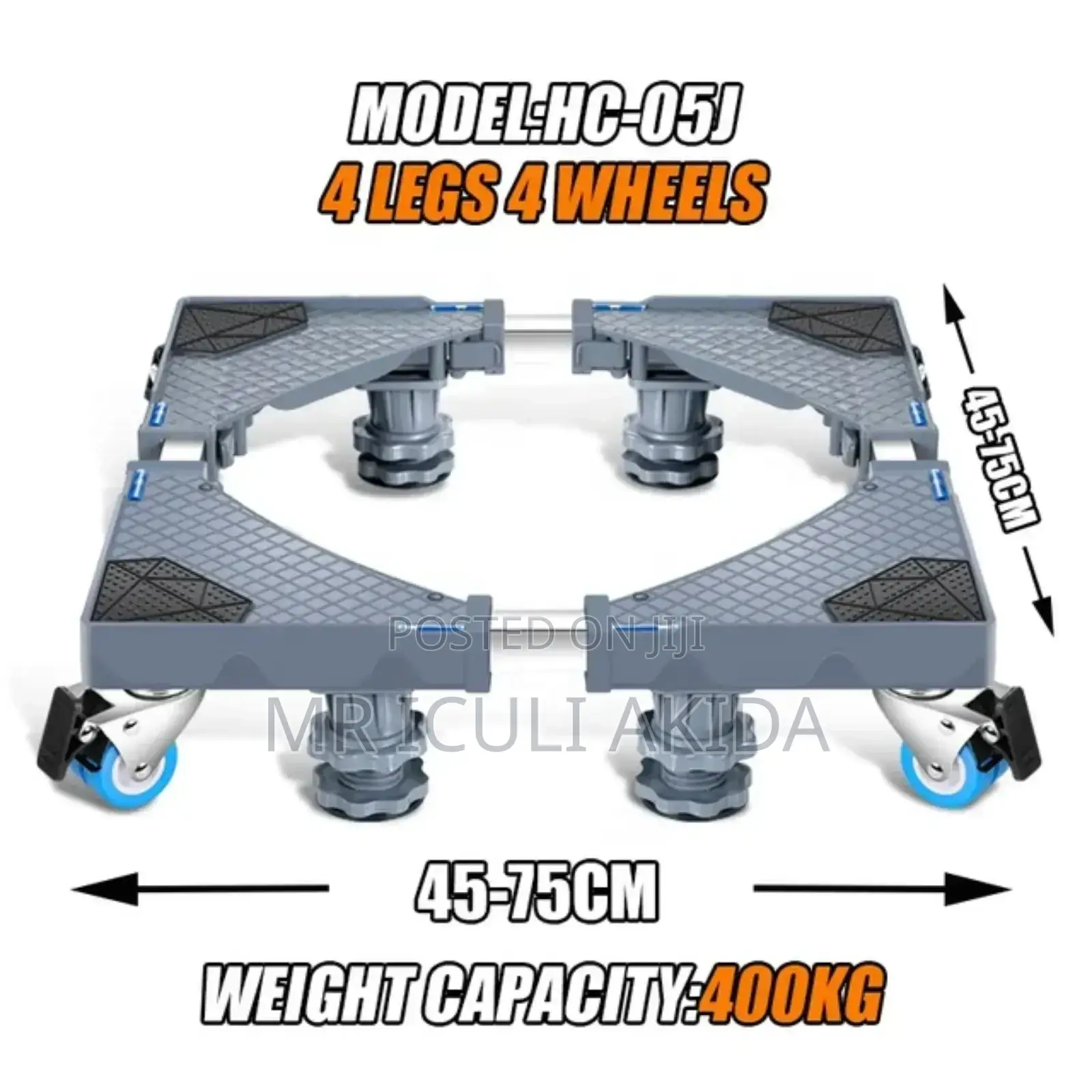 Adjustable 4wheels Fridge/Washing Machine Stand Upto 400kgs