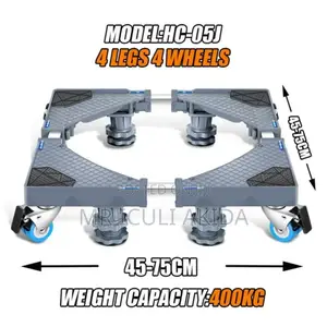 Adjustable 4wheels Fridge/Washing Machine Stand Upto 400kgs