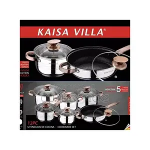 Kaisa Villa 12 Pieces Flash Heavy Stainless Steel Saucepans