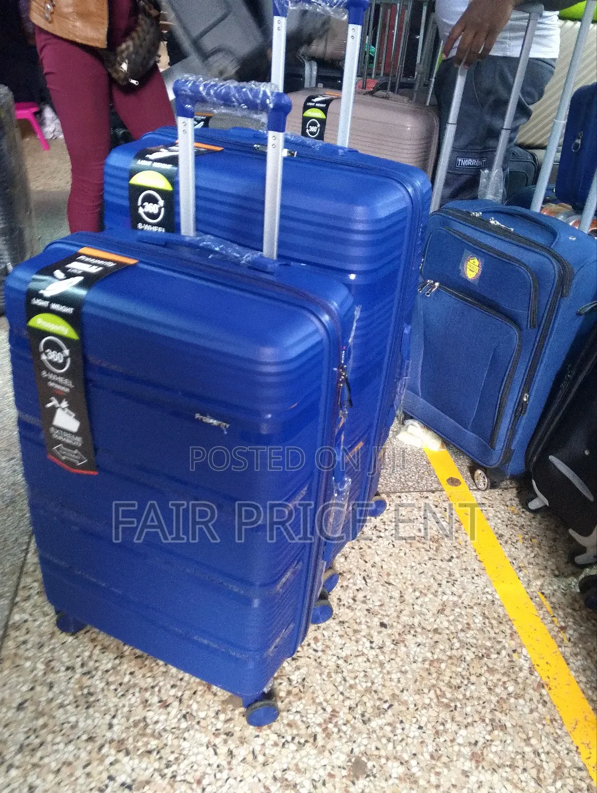 Extreme Rubber Plastic Suitcases.Medium.( Blue )