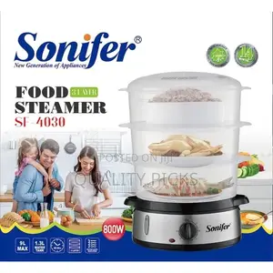 Sonifer Electric Food Steamer for Cooking, 3 Tiers