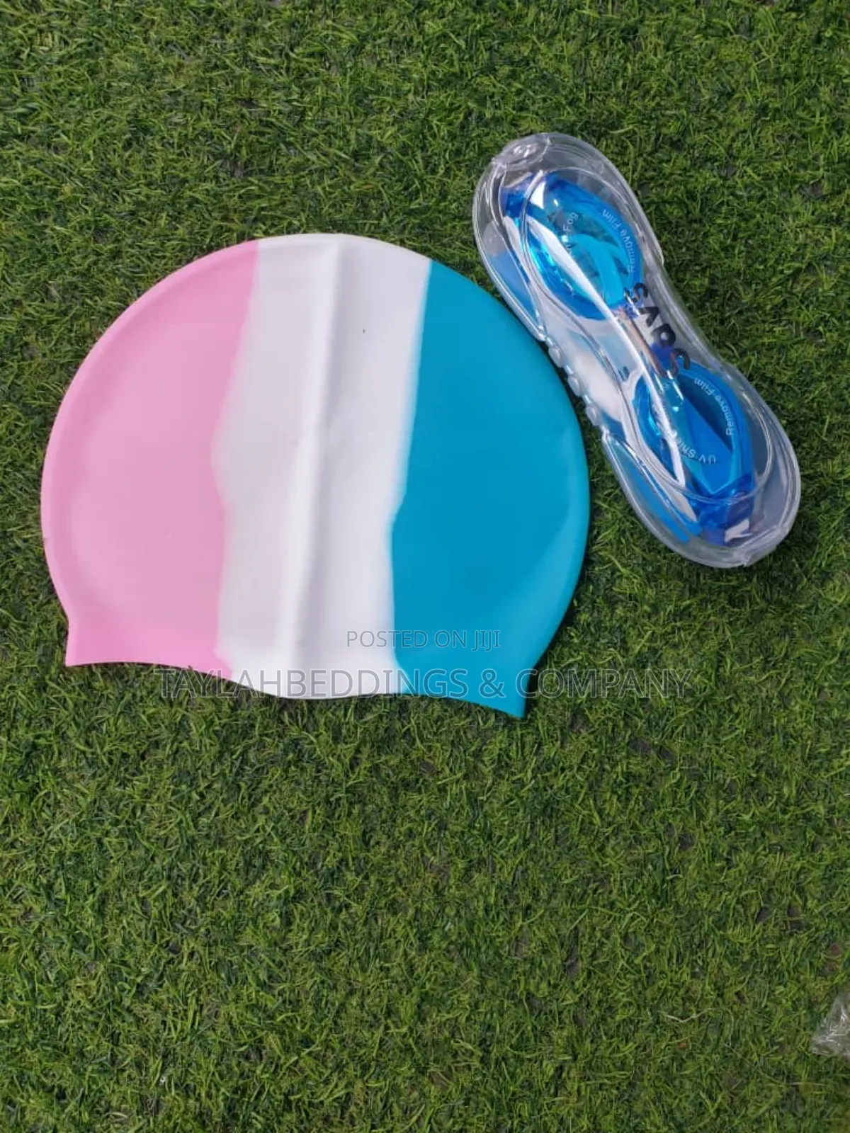 Adjustable Swimming Goggles Cap Set