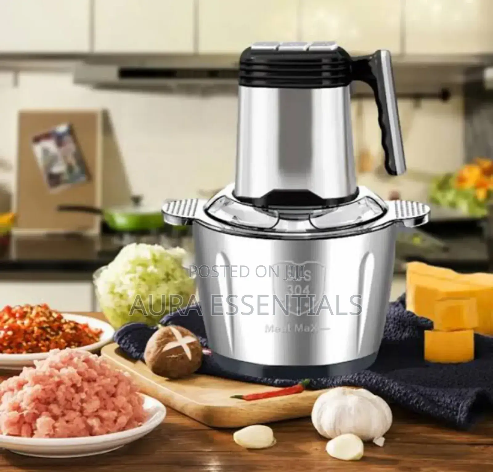 Hoffmans Food Chopper With Stainless Steel Jar