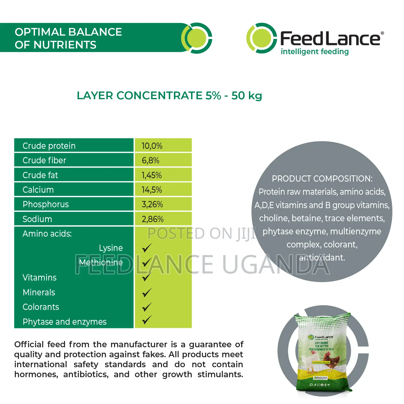 Feedlance Layer Concentrate 5% - Protein-Vitamin-Mineral