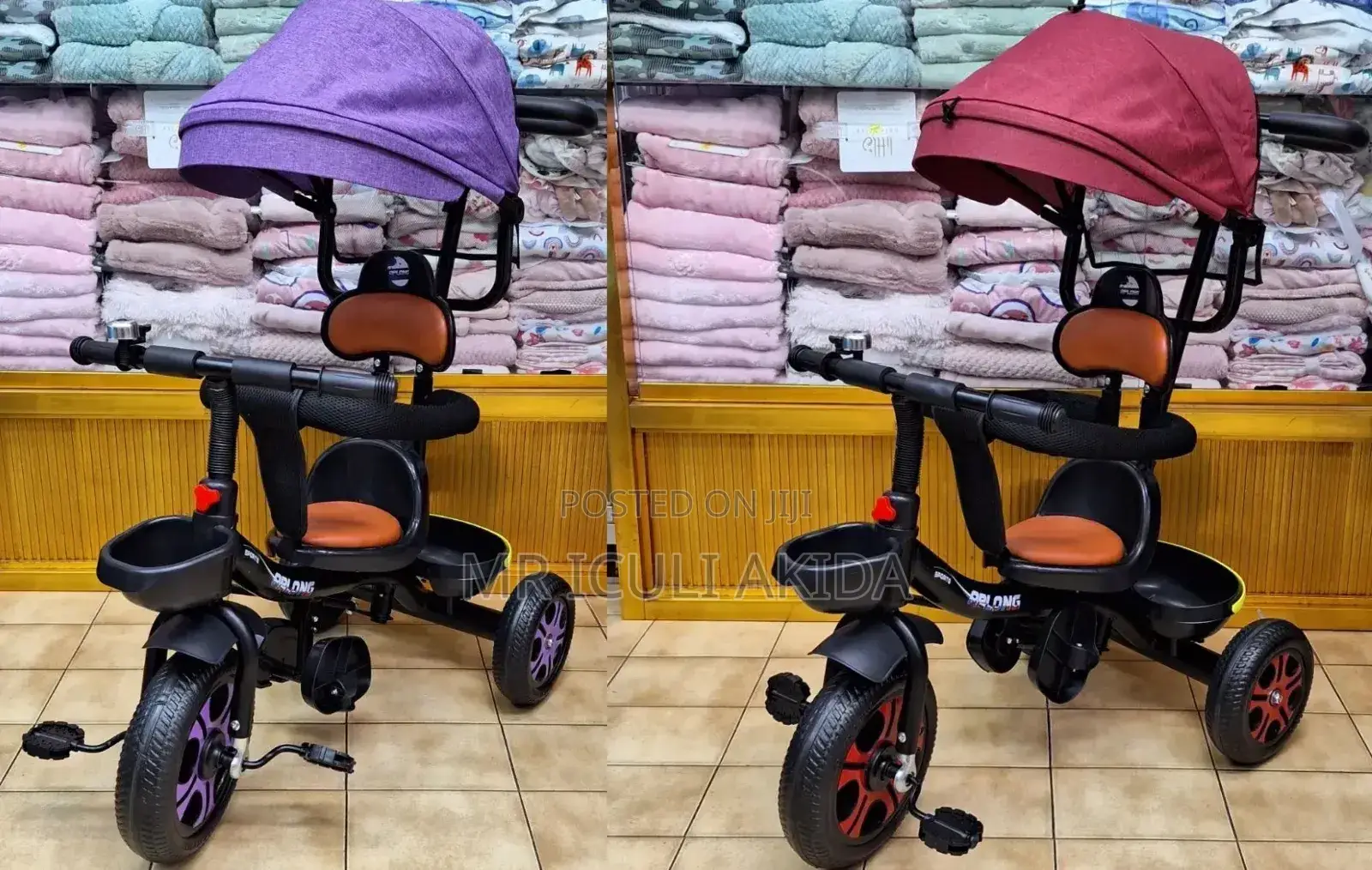3in1 Kids Tricycle,Stroller,Bby Bicycle WTH Umbrella Canopy