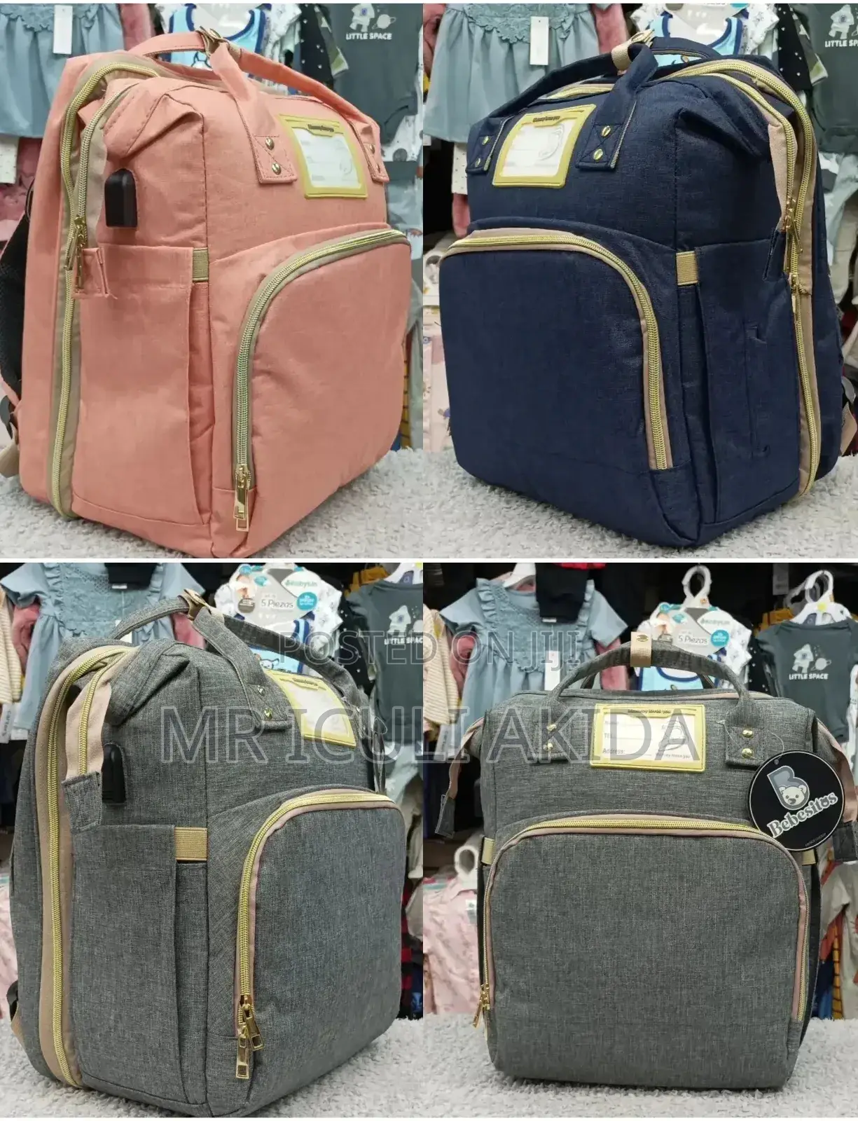 3n1 Baby Diaper Bag Bed With Mosquito Net