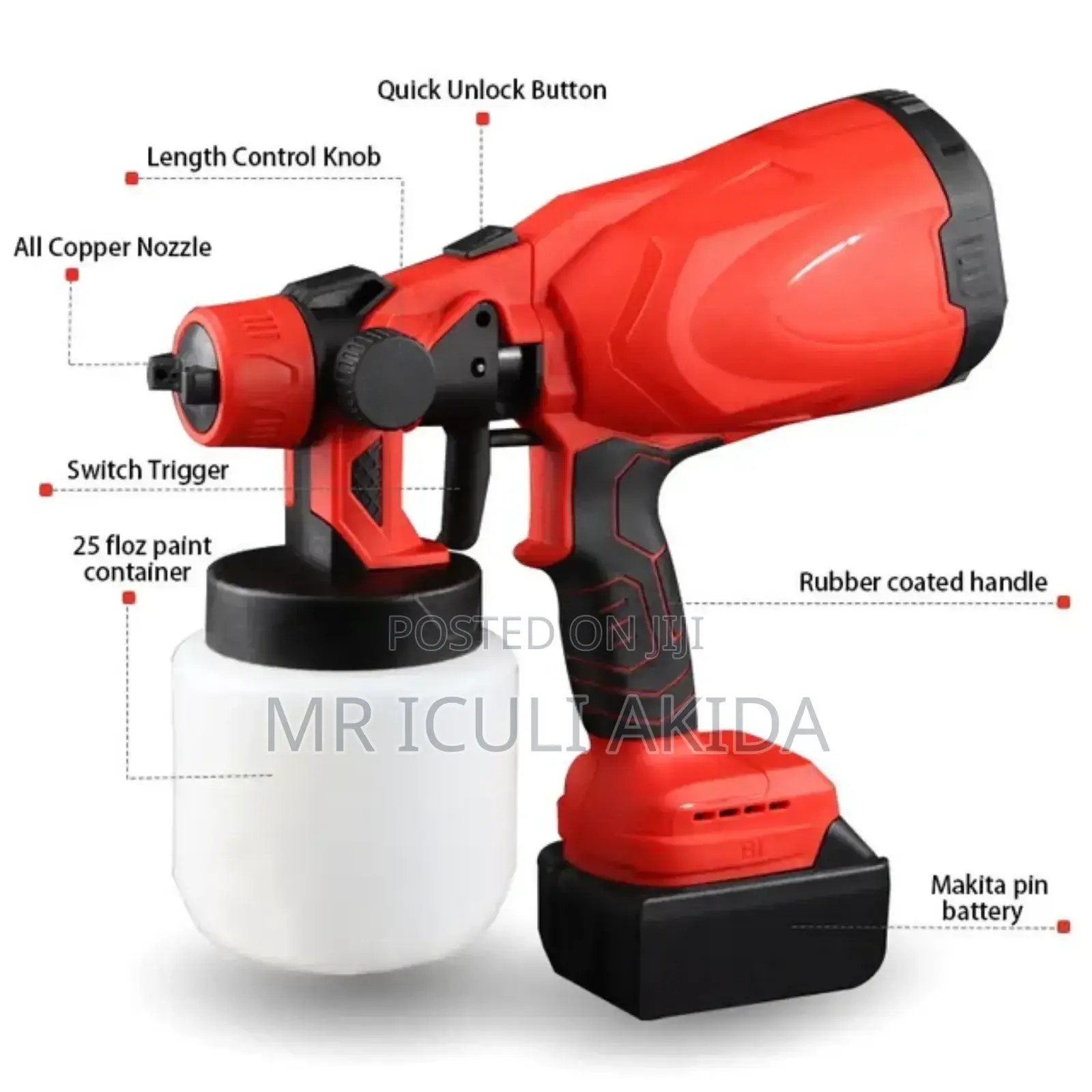 Cordless Lithium Battery Paint Spray Gun