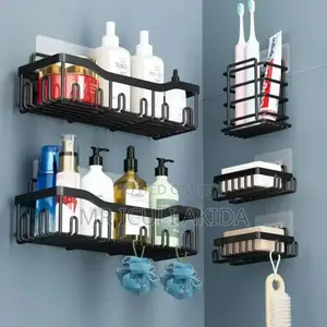 5pcs Wall Mounted Bathroom Shower Cady Kit