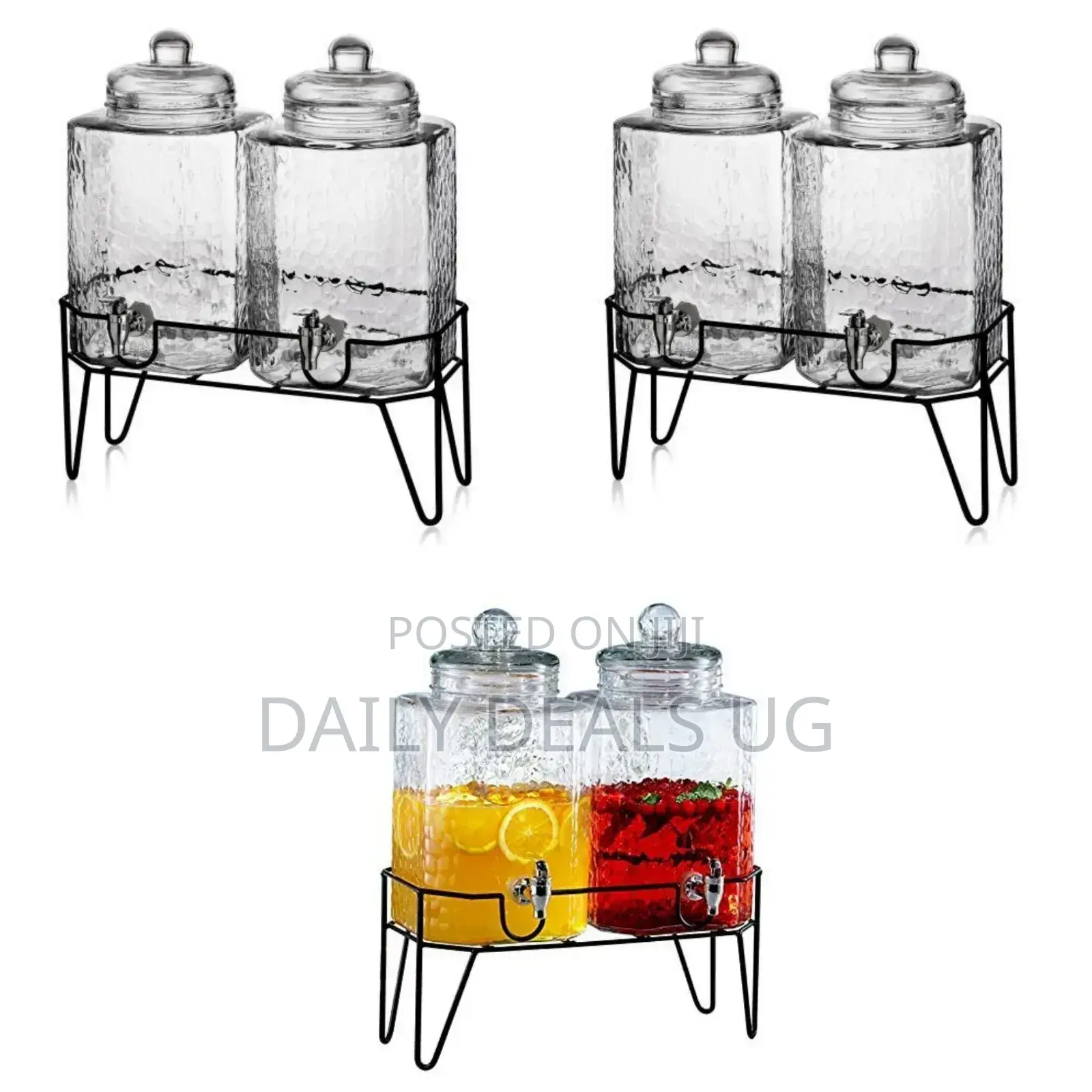 Double Glass Juice Dispenser